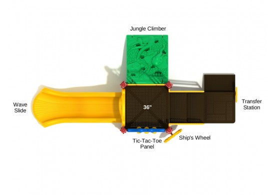 Monkey's Corner Commercial Steel Play System - INSTALLED