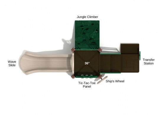 Monkey's Corner Commercial Steel Play System - INSTALLED
