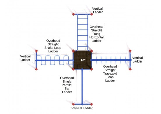 Four Corners Commercial Steel Play System - INSTALLED