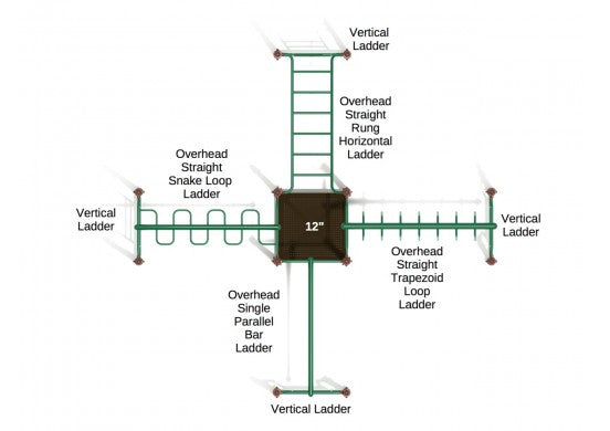 Four Corners Commercial Steel Play System - INSTALLED
