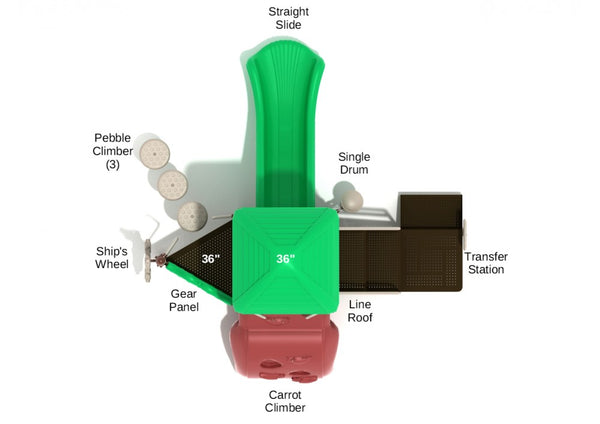 Garden Gears Commerical Steel Play System- INSTALLED