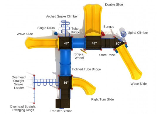 Great Expedition Commercial Steel Play System - INSTALLED