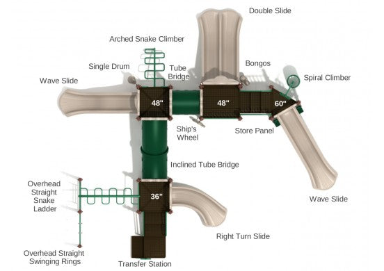 Great Expedition Commercial Steel Play System - INSTALLED