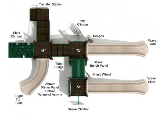 Great Heights Commercial Steel Play System - INSTALLED
