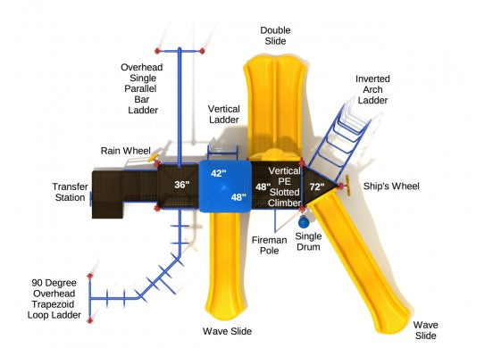 Knights Castle Commercial Steel Play System - INSTALLED