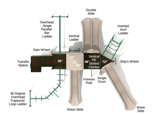 Knights Castle Commercial Steel Play System - INSTALLED
