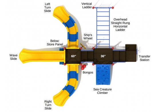 Moon Mountain Commercial Steel Play System - INSTALLED