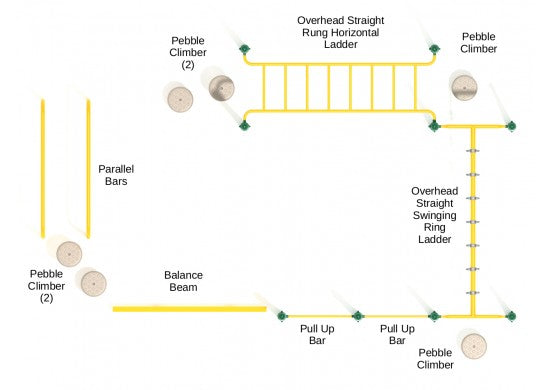 Gymnast Dream Commercial Steel Play System - INSTALLED