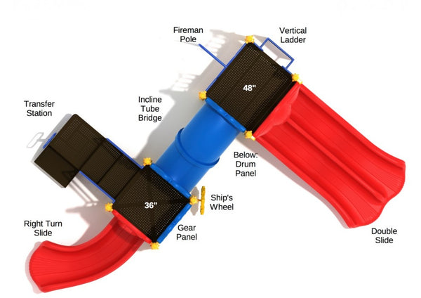 Pandora's Box Commercial Steel Play System - INSTALLED