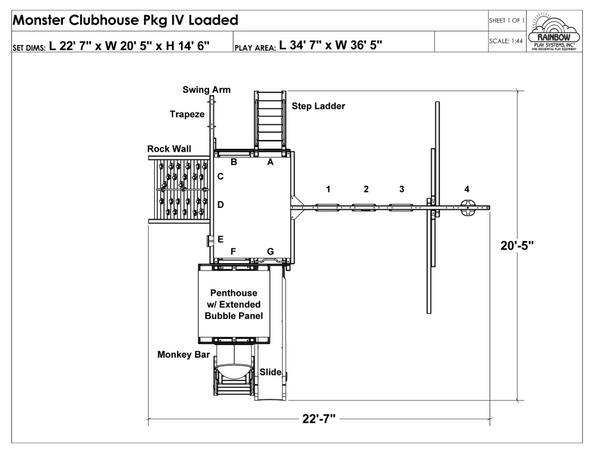 Monster Clubhouse Pkg IV Loaded (41E)