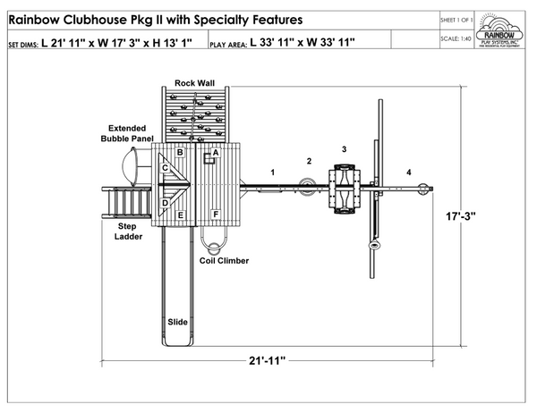 Rainbow Clubhouse Pkg II with Specialty Features (37C)