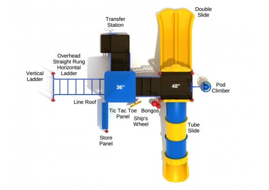Split Decision Commercial Steel Play System - INSTALLED