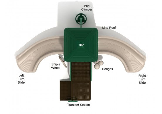 Splits Commercial Steel Play System - INSTALLED