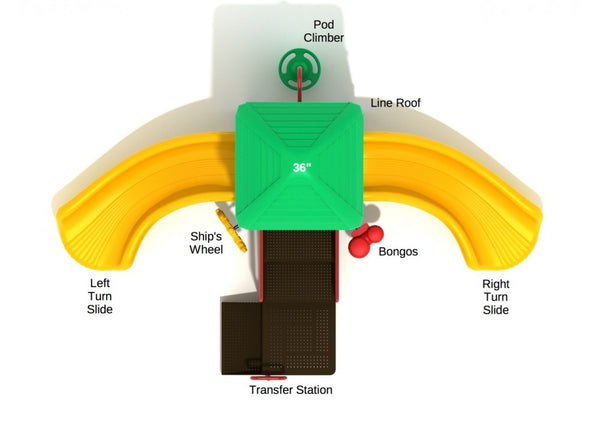 Splits Commercial Steel Play System - INSTALLED