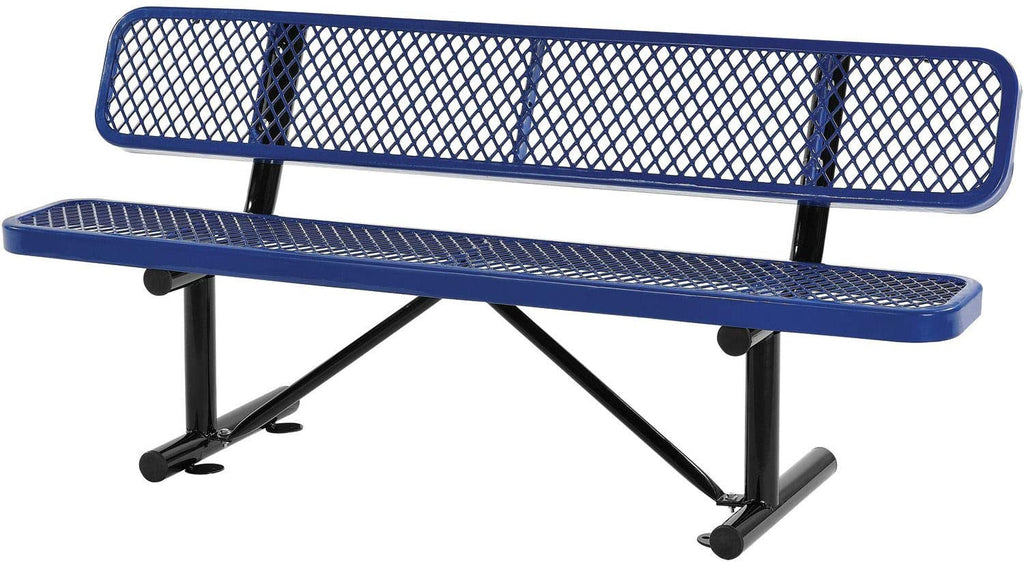 6' expanded steel bench  -  Installed