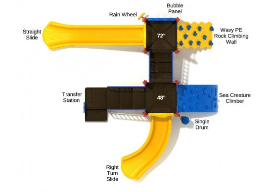 Oak Ridge Commercial Steel Play System - INSTALLED