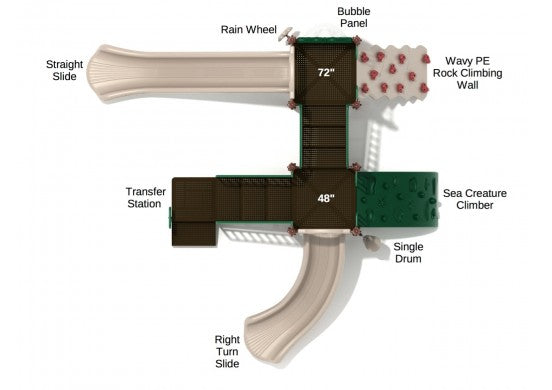 Oak Ridge Commercial Steel Play System - INSTALLED